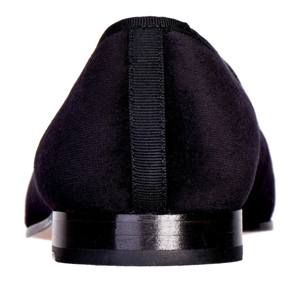 Stubbs & Wootton Screw You (College) Black Velvet Slippers Ladies 7 - Picture 10 of 10